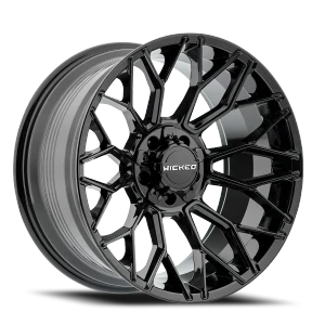 Wicked Offroad W934 Wheels Rims 22x10 5x127 5x139.7 Gloss Black -19mm | W934220050-19AG