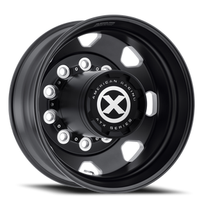Atx Ao401 Octane Dually Wheel 22.5x8.25 10x285.75 Satin Black Milled -168mm - FREE T-SHIRT INCLUDED! - MINIMUM PURCHASE OF 4 WHEELS | AO40122510902