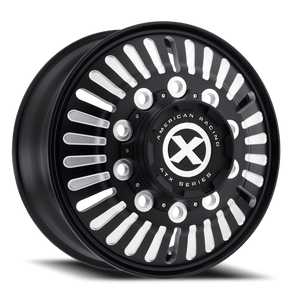 Atx Ao403 Roulette Dually Wheel 24.5x8.25 10x285.75 Satin Black Milled 144mm - MINIMUM PURCHASE OF 4 WHEELS | AO40324510901