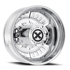 Atx Ao403 Roulette Dually Wheel 22.5x8.25 10x285.75 Polished -168mm - MINIMUM PURCHASE OF 4 WHEELS | AO40322510102