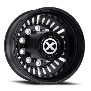 Atx Ao403 Roulette Dually Wheel 24.5x8.25 10x285.75 Satin Black Milled -168mm - MINIMUM PURCHASE OF 4 WHEELS | AO40324510902