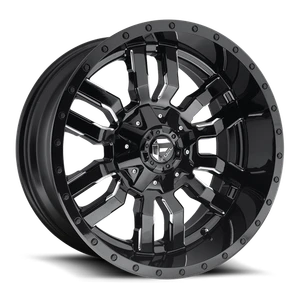 Fuel D595 Sledge Wheel 20x10 5x139.7 & 5x150 Gloss Black Milled -18mm - FREE T-SHIRT INCLUDED! | D59520007047