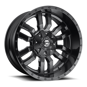 Fuel D596 Sledge Wheel 20x9 5x139.7 & 5x150 Matte Black w/ Gloss Black Lip 20mm - FREE T-SHIRT INCLUDED! | D59620907057
