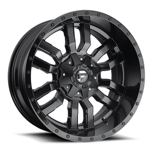 Fuel D596 Sledge Wheel 20x9 8x180 Matte Black w/ Gloss Black Lip 20mm - FREE T-SHIRT INCLUDED! | D59620901857