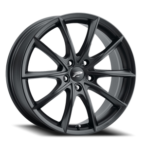 Platinum 435Sb Flux Wheel 16x7 5x114.3 Satin Black 40mm | 435-6766SB+40