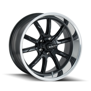Ridler 650 Wheels Rims 15x8 5x120.65 Matte Black W/ Polished Lip 0mm | 650-5861MB