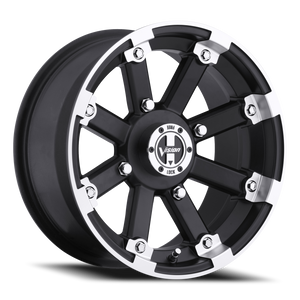 Vision Lockout 393 Atv Utv Wheel 15x7 4x156 Matte Black With Machined Lip 3mm | 393-157156MBML4