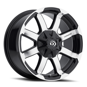 Vision Valor 413 Wheel 16x6.5 5x160 Gloss Black Machined Face 45mm | 413-6675GBMF45