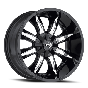 Vision Manic 423 Wheel 17x9 6x135 Gloss Black Machined Face 12mm | 423-7936GBMF12