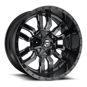 Fuel D595 Sledge Wheel 18x9 5x114.3 & 5x127 Gloss Black Milled 1mm - FREE T-SHIRT INCLUDED! | D59518902650