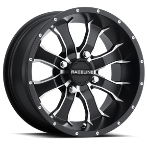 Raceline A77 Mamba Atv-Utv Atv Wheels Rims 12x7 4x156 Black Machined 5mm | A7727056-43