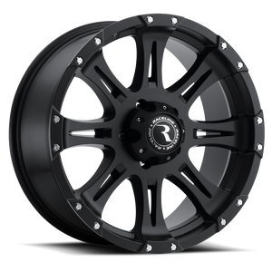 Raceline 981 Raptor Wheels Rims 16x8 8x165.1 Black W/ High-Luster Lip-Edge Bolts 0mm | 981-68080