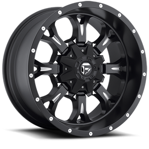 Fuel D517 Krank Wheel 20x10 8x165.1 Matte Black Milled -24mm - FREE T-SHIRT INCLUDED! | D51720008245