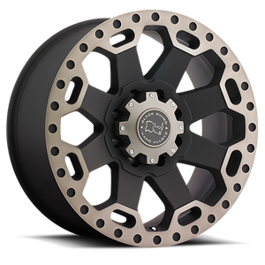 Black Rhino Warlord Wheel 17x9 8x170 Matte Black Machined With Double Dark Tint -12mm | 1790WAR-28170M25