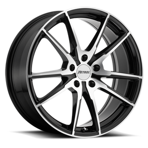 Petrol P0A Wheel 19x8 5x120 Gloss Black w/ Machined Cut Face 35mm | 1980P0A355120B76