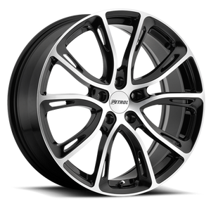 Petrol P5A Wheel 19x8 5x112 Gloss Black w/ Machined Cut Face 40mm | 1980P5A405112B72