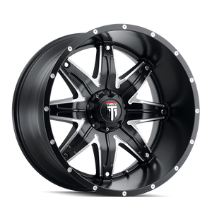 American Truxx At185 Lonestar Wheels Rims 22x12 5x127 Satin Black Milled -44mm | AT185-22273M-44
