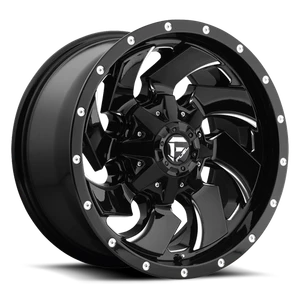 Fuel D574 Cleaver Wheel 22x12 6x135 & 6x139.7 Gloss Black Milled -44mm - MINIMUM PURCHASE OF 4 WHEELS | D57422209847