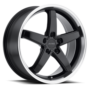 Petrol P1B Wheel 19x8 5x112 Gloss Black w/ Machined Cut Lip 40mm | 1980P1B405112B72