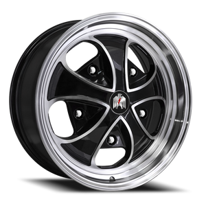 Klassik Rader Falcon Wheel - 17x7 5x205 Gloss Black Machined Face & Lip 20mm | FA17703220BK