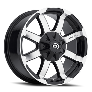 Vision Valor 413 Wheel 18x8.5 8x165.1 Gloss Black Machined Face 18mm | 413-8881GBMF18