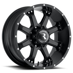 Raceline 991B Assault Wheels Rims 17x9 5x127 Black W/ Machined Accents -12mm | 991B-79050-12