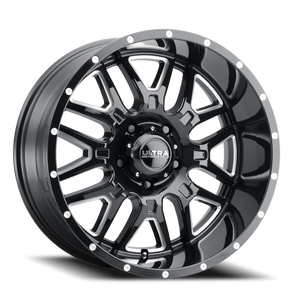 Ultra 203Bm Hunter Wheel 20x9 5x139.7 Gloss Black w/ Cnc Milled Accents -12mm | 203-2985BM12