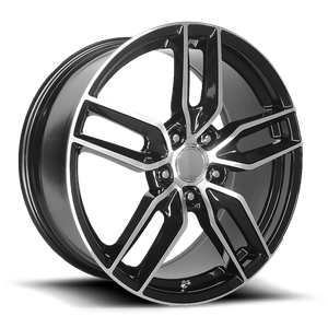 Performance Replicas Pr160 Wheel 19x10 5x120.65 Gloss Black With Machined Spokes 56mm | 160BM-916156