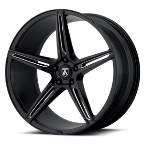 Asanti Abl-22 Alpha 5 Wheel 20x8.5 5x112 Gloss Black Milled 38mm - FREE T-SHIRT INCLUDED! | ABL22-20855638BK
