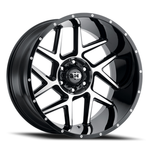 Vision Sliver 360 Wheel 20x9 8x165.1 Gloss Black Machined Face 12mm | 360-2981GBMF12