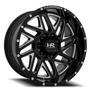 Hardrock Offroad Bones Xposed Wheel 20x10 8x170 Gloss Black Milled -19mm | H501-201070119BM