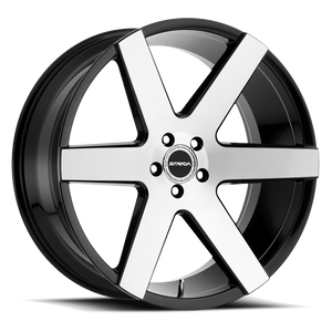 DOORBUSTER PRICING! - Strada S60 Coda Wheel 26x10 6x139.7 Gloss Black Machined 24mm - MINIMUM PURCHASE OF 4 WHEELS - FREE T-SHIRT INCLUDED! | S60663924GBM