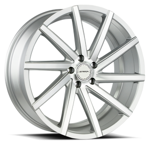 DOORBUSTER PRICING! - Strada S41 Sega Wheel 24x9 5x114.3 Silver Machined 35mm - FREE T-SHIRT INCLUDED! | S41451435SM