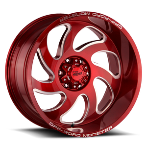 DOORBUSTER PRICING! - Off Road Monster M07 M07 Wheel 22x12 6x139.7 Candy Red -44mm - FREE T-SHIRT INCLUDED! | M07212639N44R