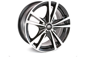 Mst Saber Wheels Rims 15x6.5 5x114.3 Gloss Black W/ Machined Face 45mm | 8014-56565