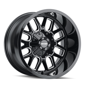 Mayhem Cogent Wheels Rims 17x9 6x135 6x139.7 Gloss Black Milled -12mm | 8107-7937BM