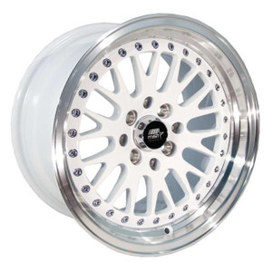 MST Wheels® MT10 Wheels Rims 15x8 4x100 4x4.5 (4x114.3) White w/ Machined 25 | 10-5816-25-WHTL