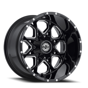 Scorpion Sc10 Wheel 20x10 5x127 & 5x139.7 Black Milled -19mm | SC10-20101051271397-19ML