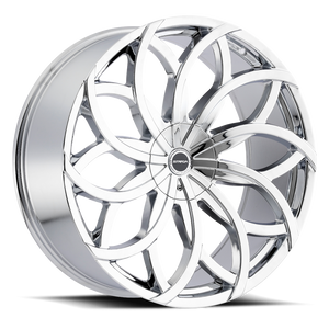 DOORBUSTER PRICING! - Strada S61 Huracan Wheel 24x10 5x115 & 5x120 Chrome 15mm - FREE T-SHIRT INCLUDED! | S61450115