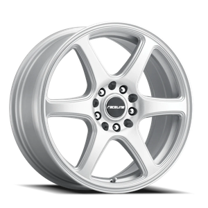 DOORBUSTER PRICING! - Raceline 146S Matrix Wheel 14x5.5 5x100 & 5x114.3 Gloss Silver 35mm - FREE T-SHIRT INCLUDED! | 146S-45589+35