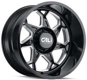Cali Off-Road Sevenfold Wheels Rims 20x10 5x127 Gloss Black Milled -25mm | 9111-2173BM