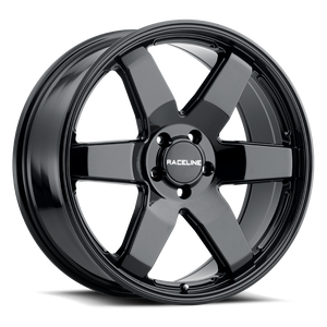 Raceline 942B Addict Wheels Rims 18x8 6x139.7 Gloss Black 15mm | 942B-88060+15