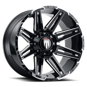 DOORBUSTER PRICING! - American Truxx At1903 Boom Wheel 18x9 8x165.1 Gloss Black Milled -12mm | AT1903-8981M-12