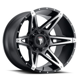 DOORBUSTER PRICING! - American Truxx At1902 Kutz Wheel 18x9 5x127 & 5x139.7 Gloss Black Machined -12mm | AT1902-8952BM-12