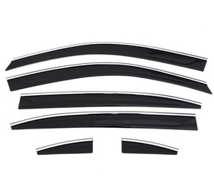 Auto Ventshade Ventvisor Low Profile Deflector - Chrome Trim, 6 pc | BBFF 796003