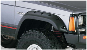 Bushwacker® 10035-07 Cut Out Fender Flares OE Matte Black Pair For Jeep Cherokee