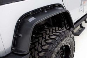 Lund® FX606S-B Flat Style Fender Flare Set Rear Smooth Black For Jeep Wrangler