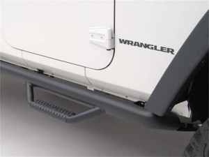 N-Fab® J0746 Wheel To Wheel Nerf Step Bar 3" Black For Jeep Wrangler