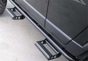 N-Fab® C144RKRCCS4 RKR Cab Length Step System Black For GMC Sierra 3500 HD