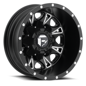 Fuel D513 Throttle Dually Wheel 17x6.5 8x210 Matte Black Milled -140mm - FREE T-SHIRT INCLUDED! | D513176593R